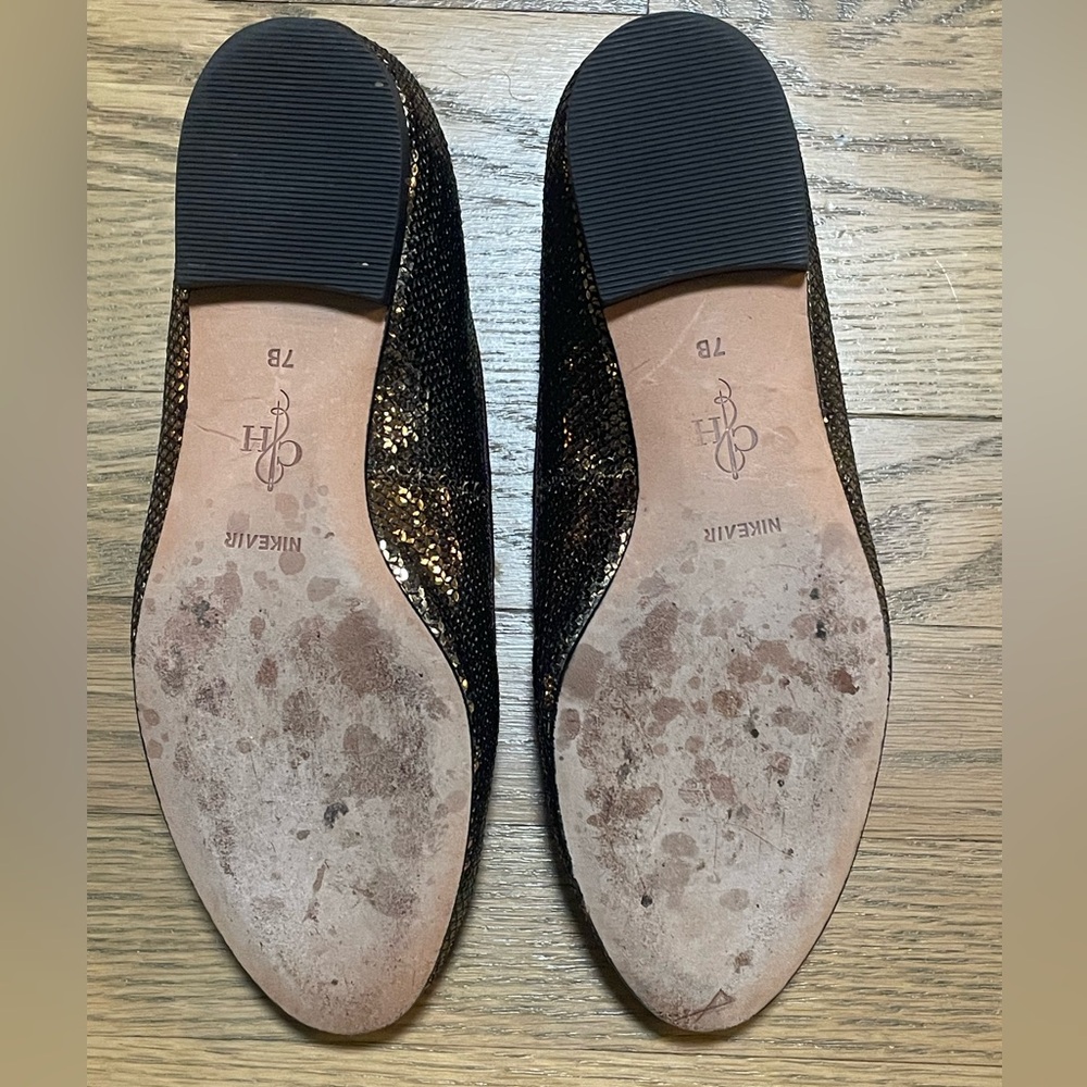 Cole Haan “Sabrina” Nike Air Bronze Brown Sequins Flat Loafer Slip-Ons - Sz. 7 - Picture 4 of 12